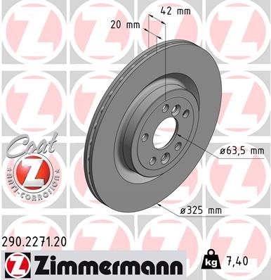 Гальмівний диск ZIMMERMANN 290.2271.20