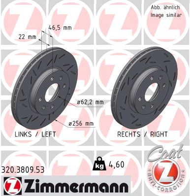 Гальмівний диск ZIMMERMANN 320.3809.53