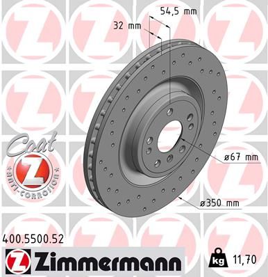 Brake Disc ZIMMERMANN 400.5500.52