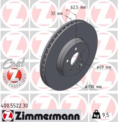 Brake Disc ZIMMERMANN 400.5522.30