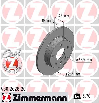 Гальмівний диск ZIMMERMANN 430.2628.20