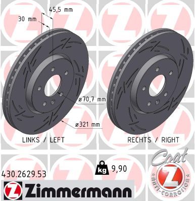 Brake Disc ZIMMERMANN 430.2629.53