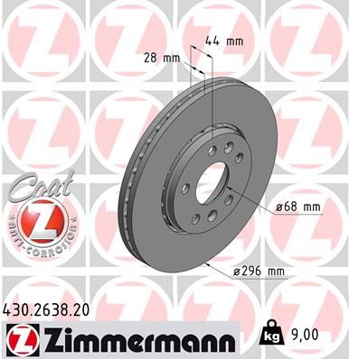 Brake Disc ZIMMERMANN 430.2638.20