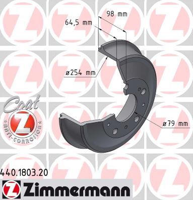 Brake Drum ZIMMERMANN 440.1803.20