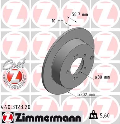 Brake Disc ZIMMERMANN 440.3123.20