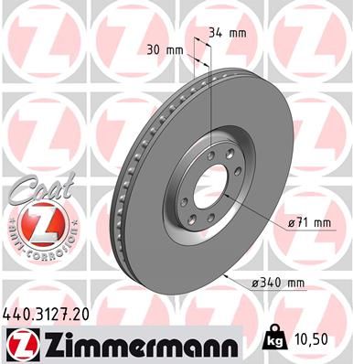 Brake Disc ZIMMERMANN 440.3127.20