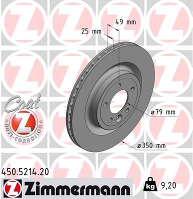 Brake Disc ZIMMERMANN 450.5214.20