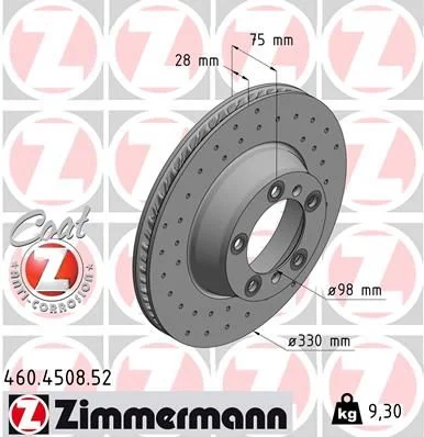 Гальмівний диск ZIMMERMANN 460.4508.52