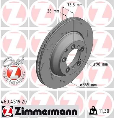 Гальмівний диск ZIMMERMANN 460.4519.20