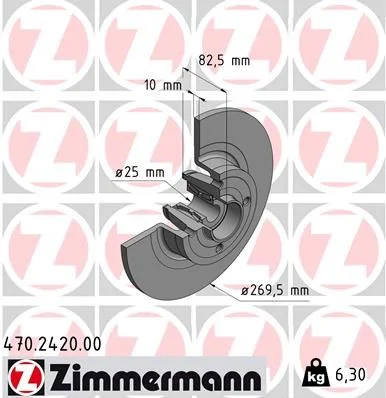Гальмівний диск ZIMMERMANN 470.2420.00