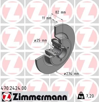 Stabdžių diskas ZIMMERMANN 470.2424.00