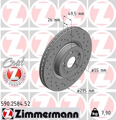 Brake Disc ZIMMERMANN 590.2584.52