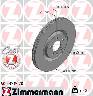 Brake Disc ZIMMERMANN 600.3215.20