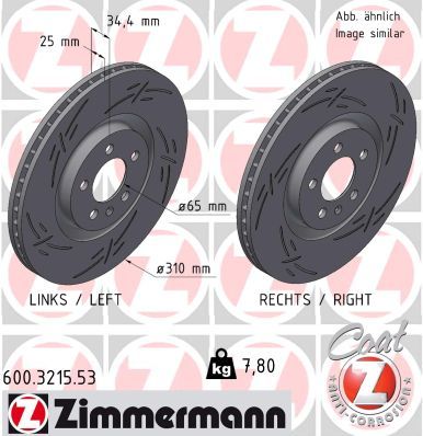 Brake Disc ZIMMERMANN 600.3215.53