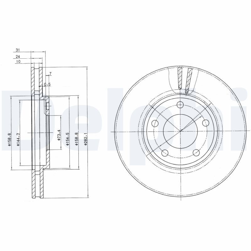 Brake Disc DELPHI BG3383