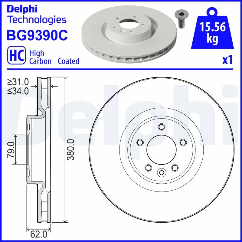 Stabdžių diskas DELPHI BG9390C