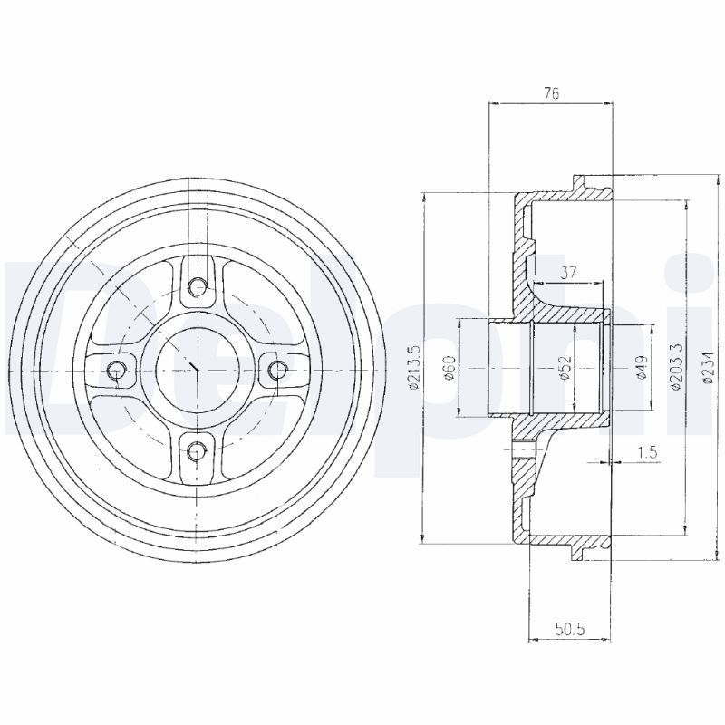 Brake Drum DELPHI BF281