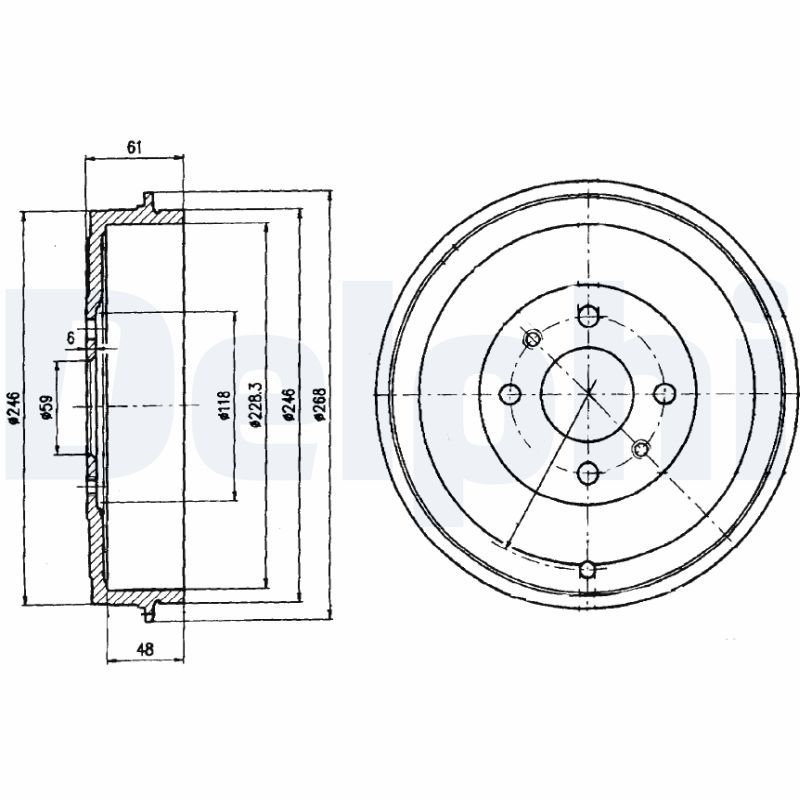 Brake Drum DELPHI BF379