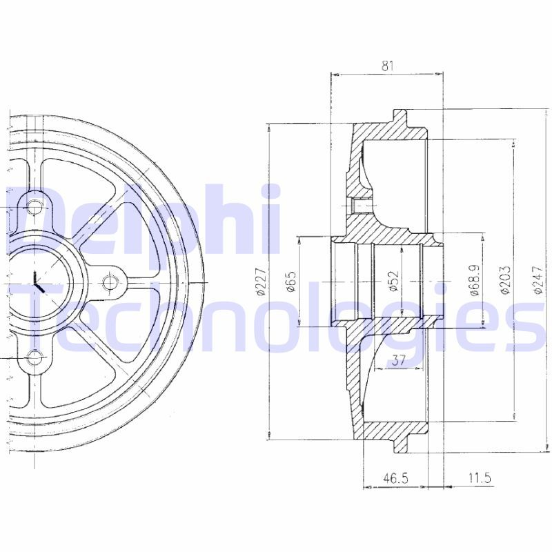 Brake Drum DELPHI BF393