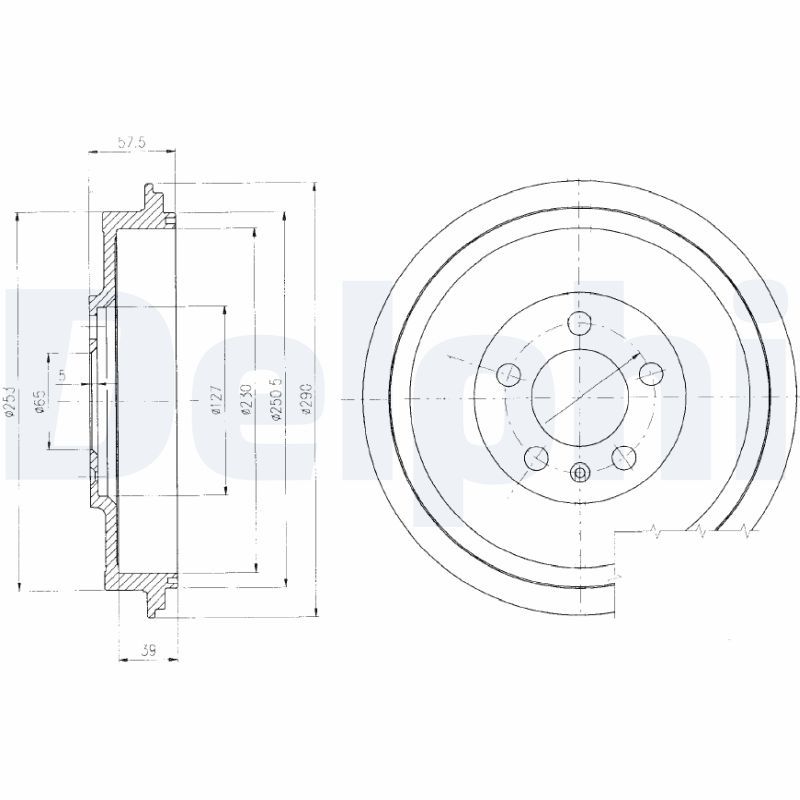 Brake Drum DELPHI BF406