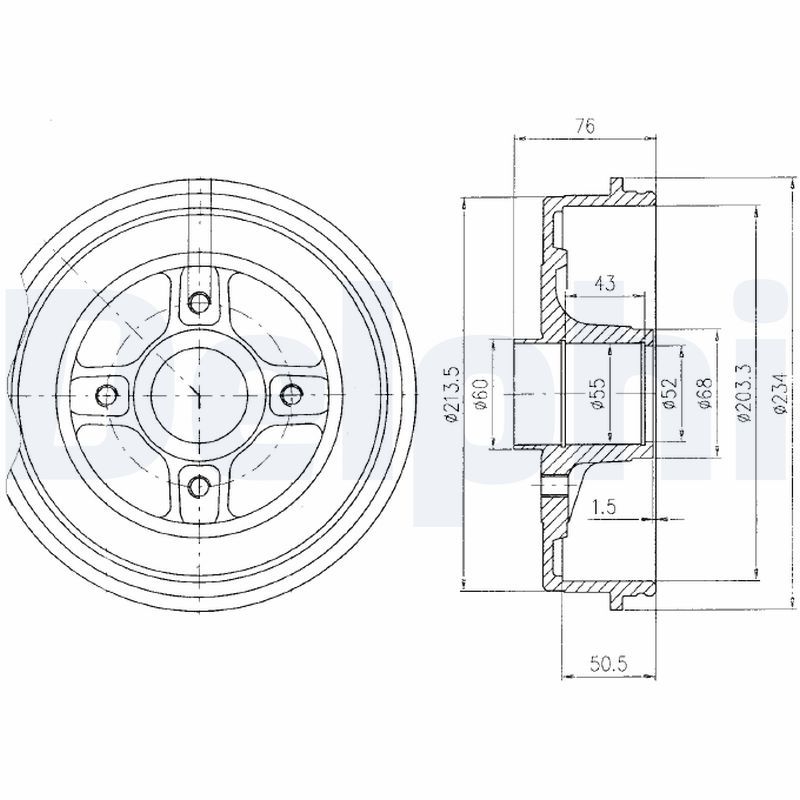 Brake Drum DELPHI BF423