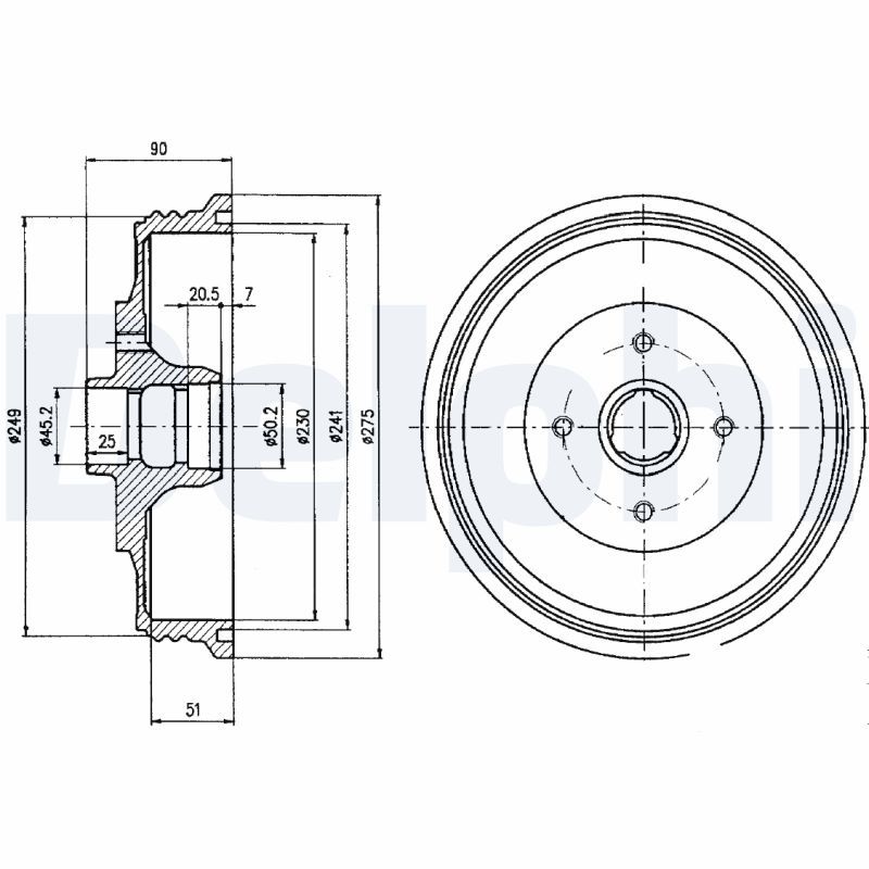 Brake Drum DELPHI BF430