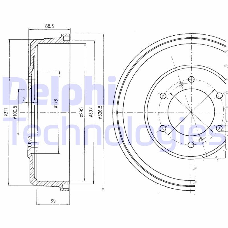 Brake Drum DELPHI BF461