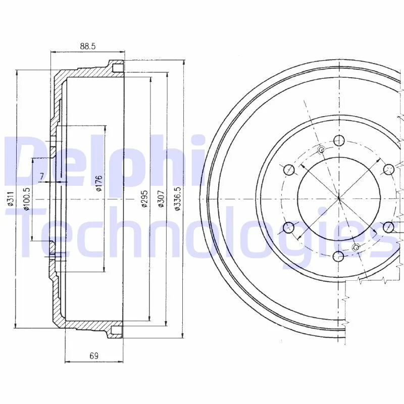 Brake Drum DELPHI BF461