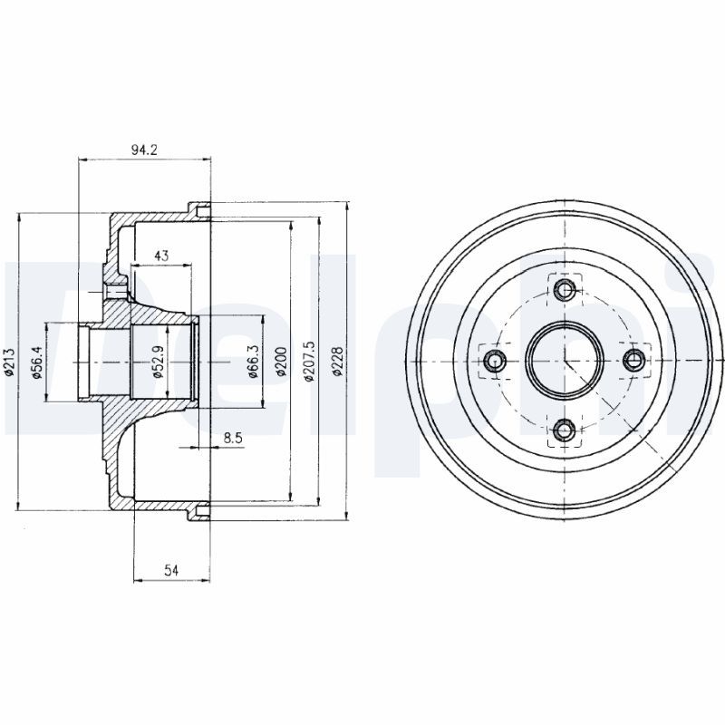 Brake Drum DELPHI BF472