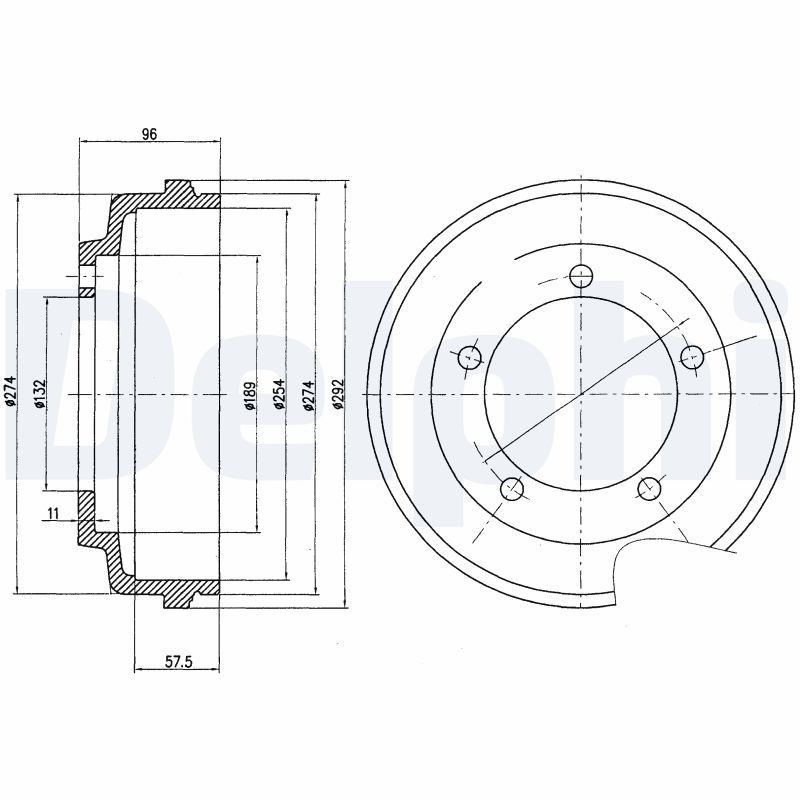 Brake Drum DELPHI BF479