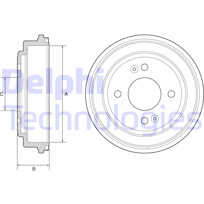 Brake Drum DELPHI BF551