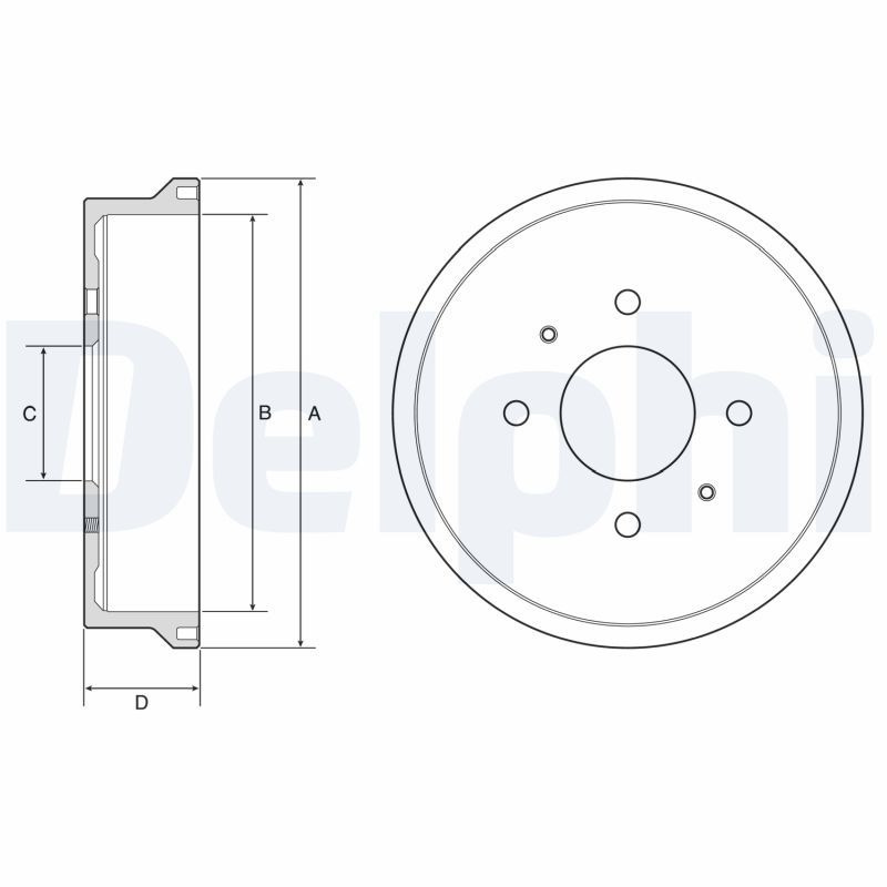 Stabdžių būgnas DELPHI BF604