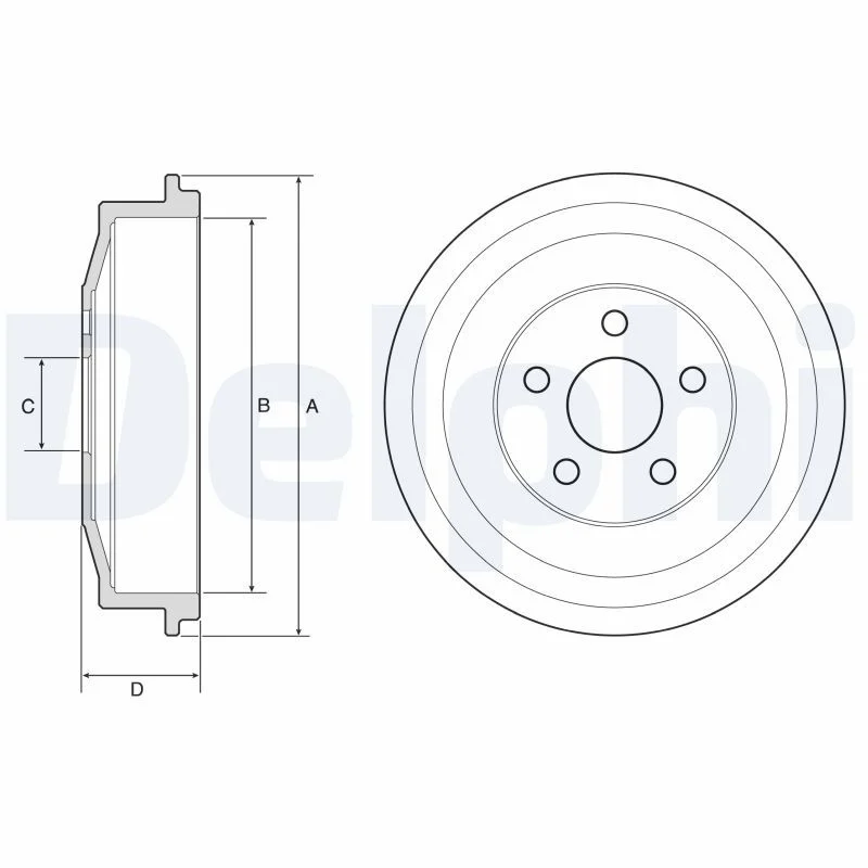 Brake Drum DELPHI BF640
