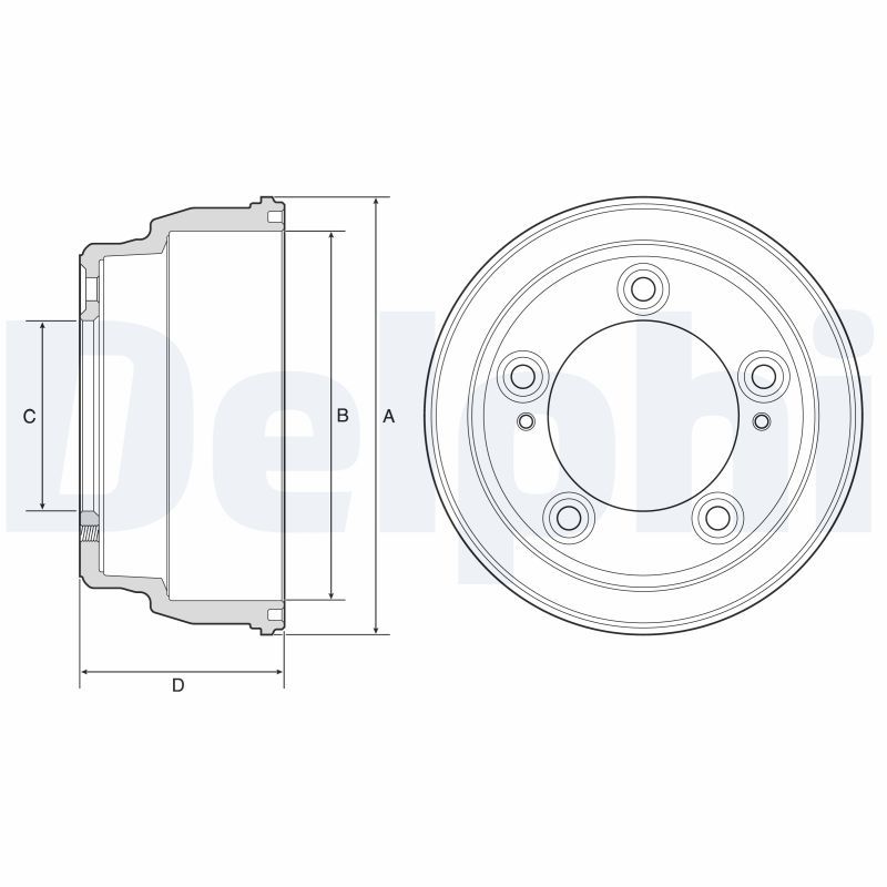 Stabdžių būgnas DELPHI BF645