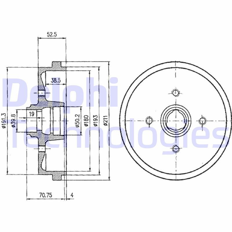 Brake Drum DELPHI BF96