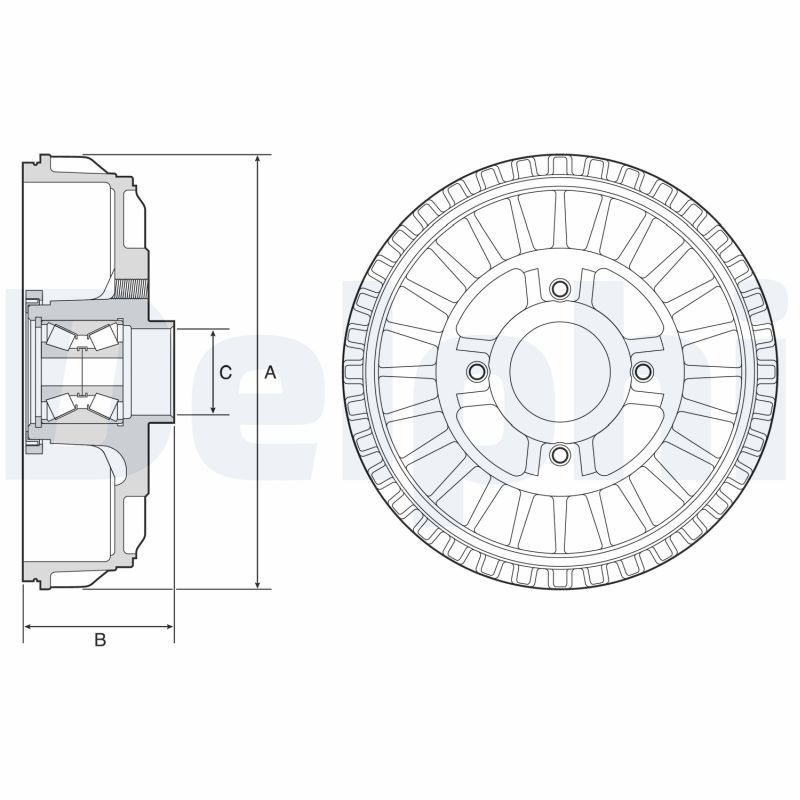 Brake Drum DELPHI BFR621