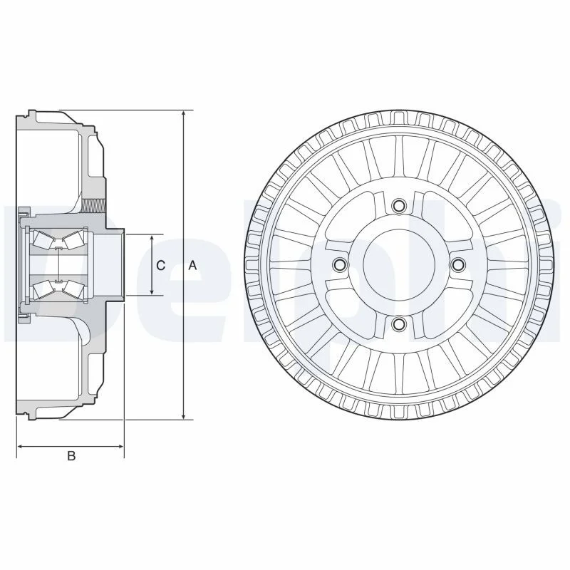 Гальмівний барабан DELPHI BFR621