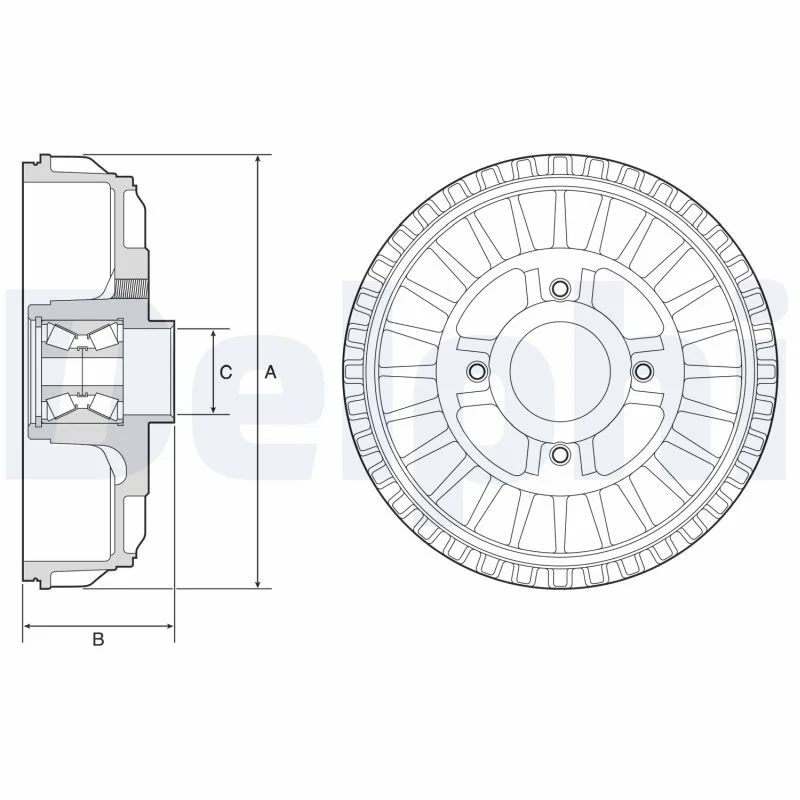 Brake Drum DELPHI BFR622