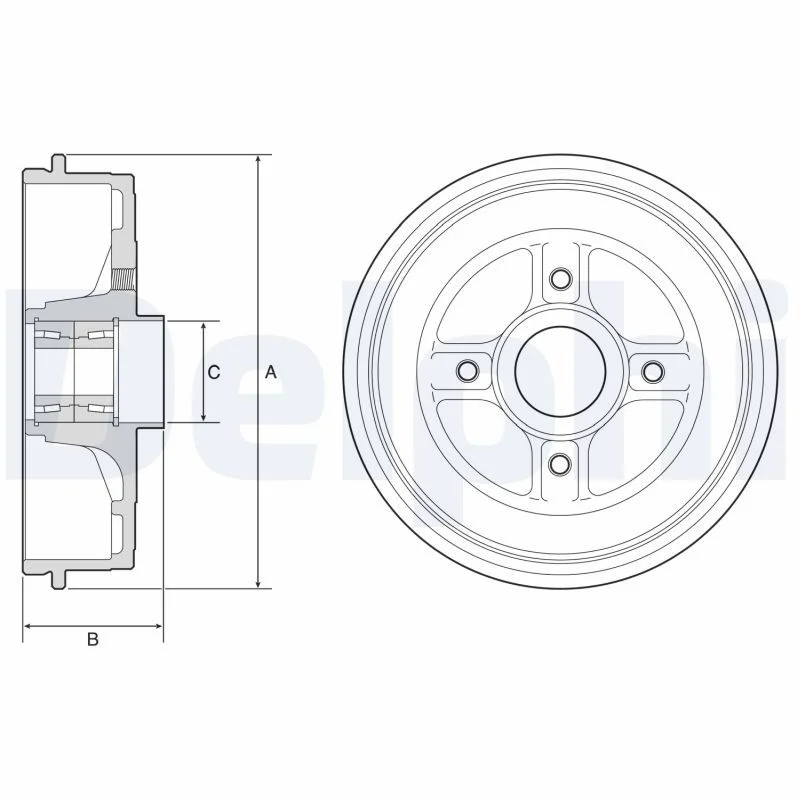 Brake Drum DELPHI BFR624