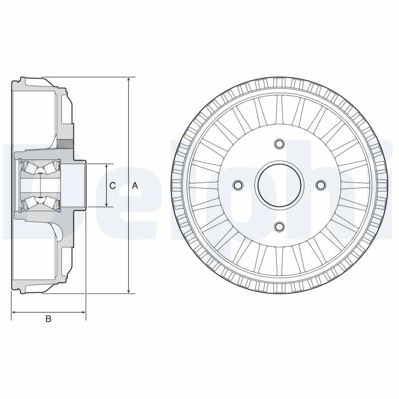 Brake Drum DELPHI BFR768