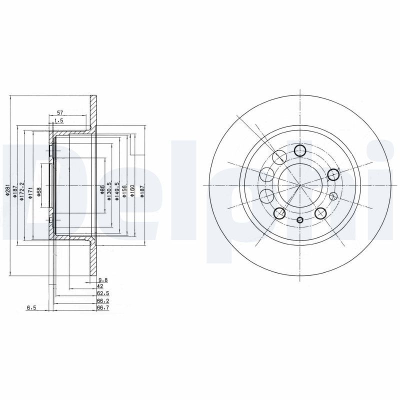 Brake Disc DELPHI BG2103