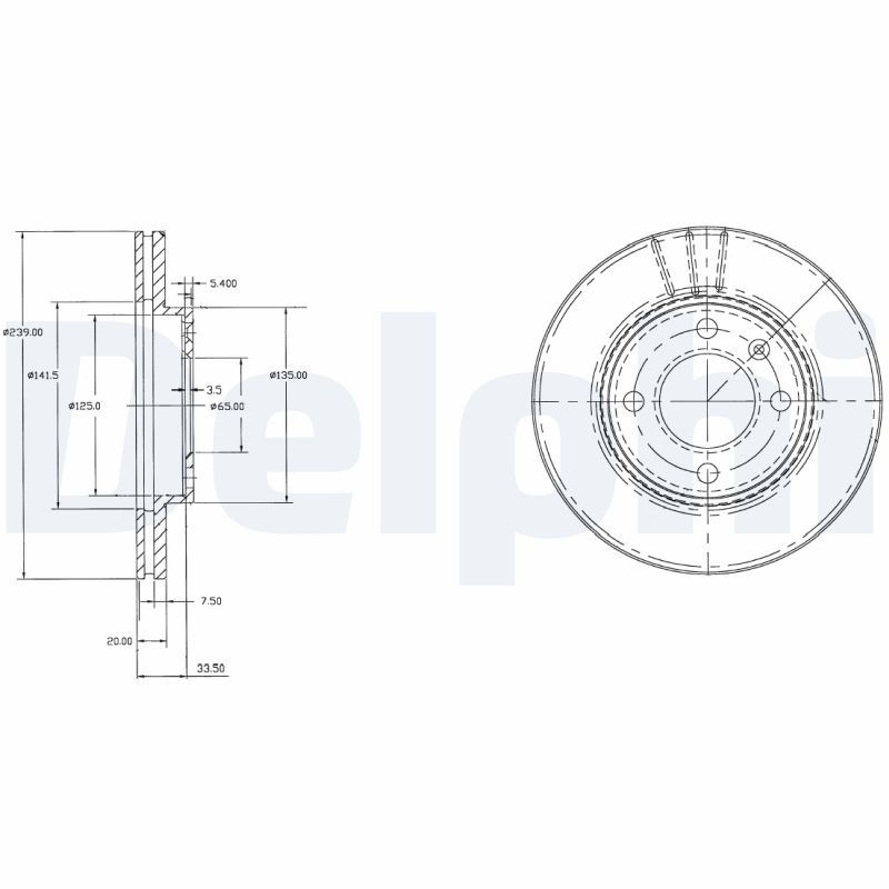 Brake Disc DELPHI BG2109