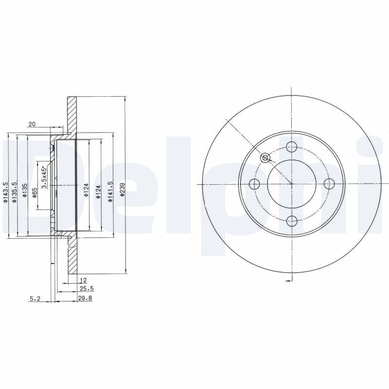 Brake Disc DELPHI BG2116