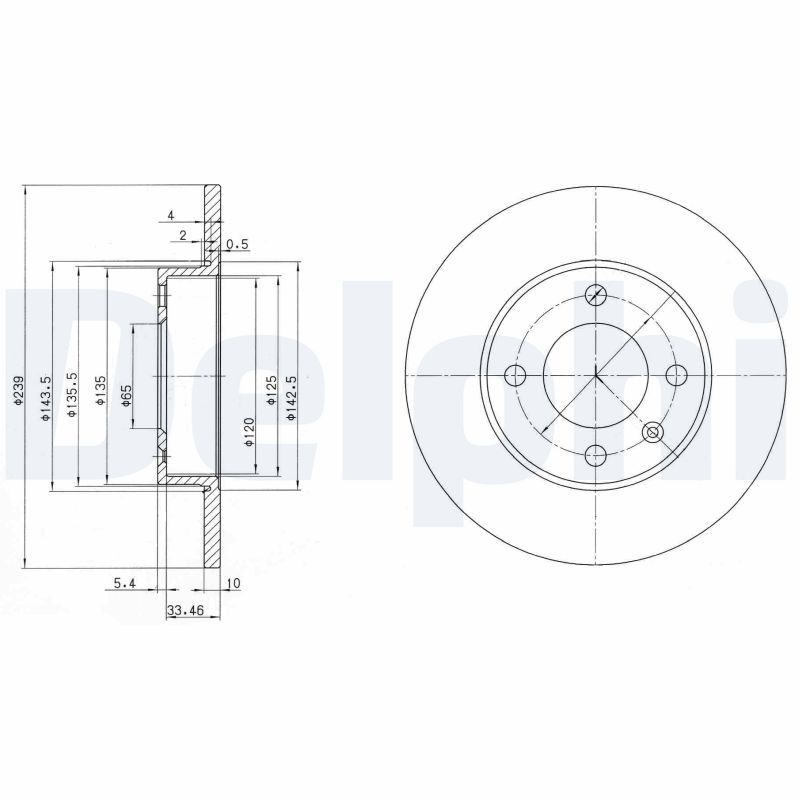 Brake Disc DELPHI BG2117