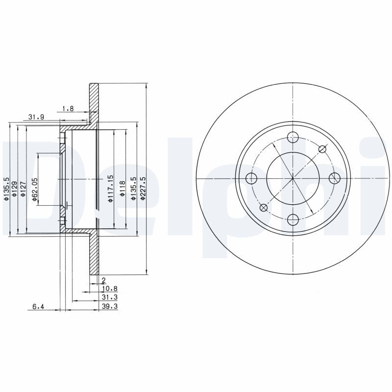 Brake Disc DELPHI BG2147