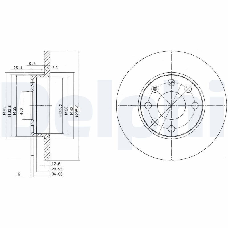 Brake Disc DELPHI BG2148