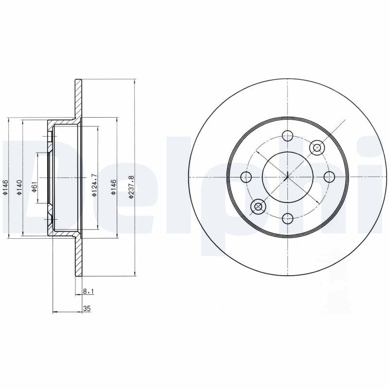 Brake Disc DELPHI BG2258