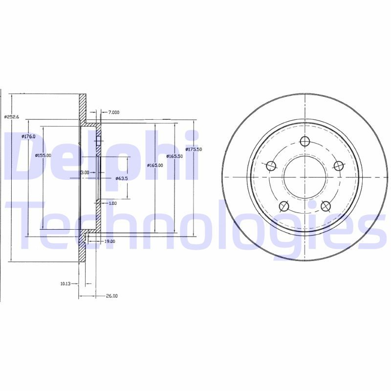 Brake Disc DELPHI BG2332