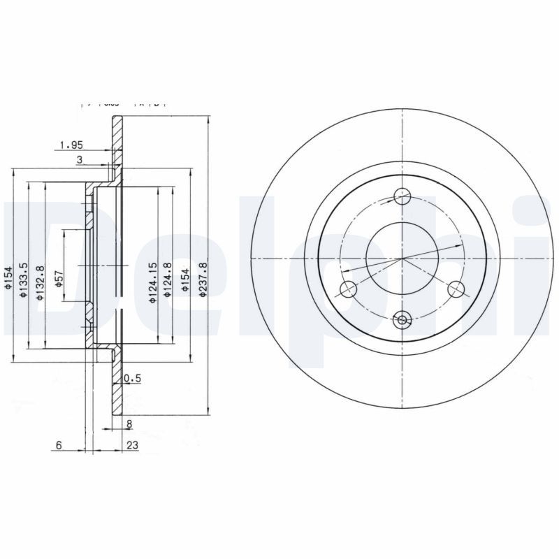 Brake Disc DELPHI BG2355