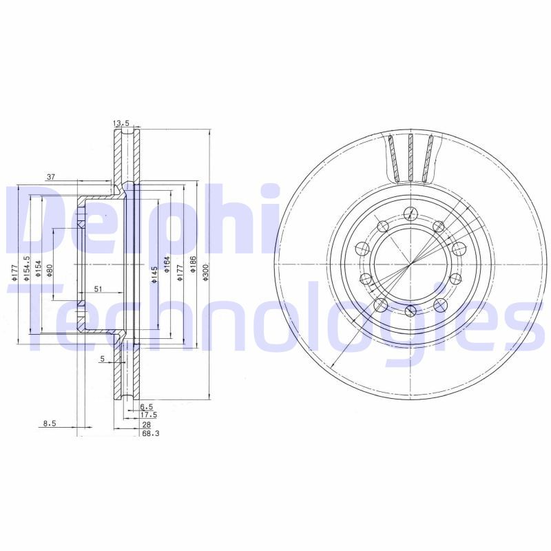 Brake Disc DELPHI BG2372